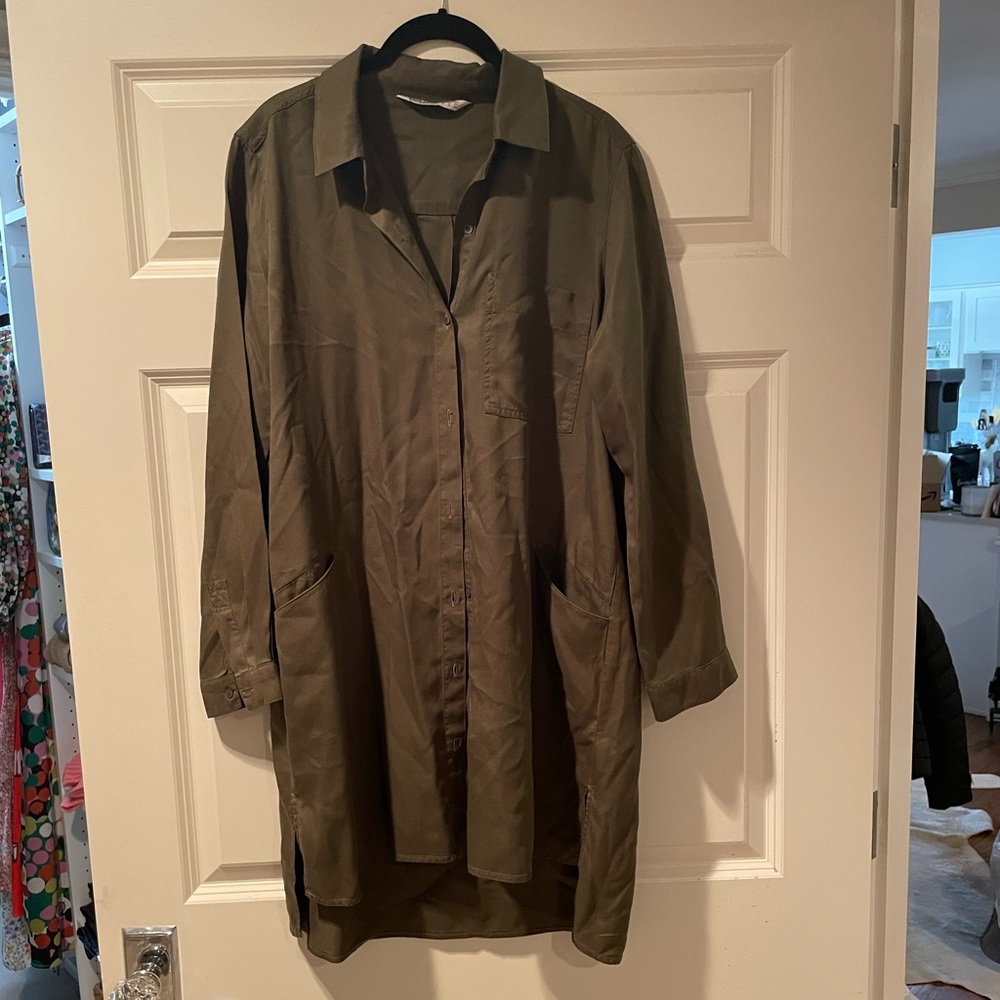 Zara Basics Button Up Shirt Dress - Size M